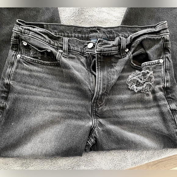 SOLD on Depop - AE High Rise Straight Leg Jeans - Picture 4 of 6